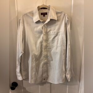 Nordstrom Men's White Striped Dress Shirt